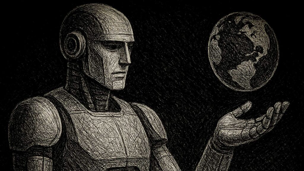 Ilustração abstrata representando a evolução da inteligência artificial geral
